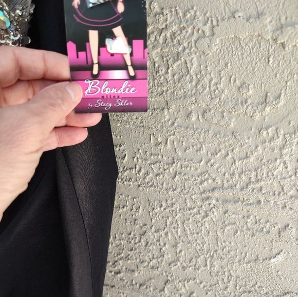 Blondie nights sheer netted rhinestone dress - Picture 10 of 11